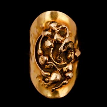 RING, 18 k, Fruegaard. Vikt ca 11 g.