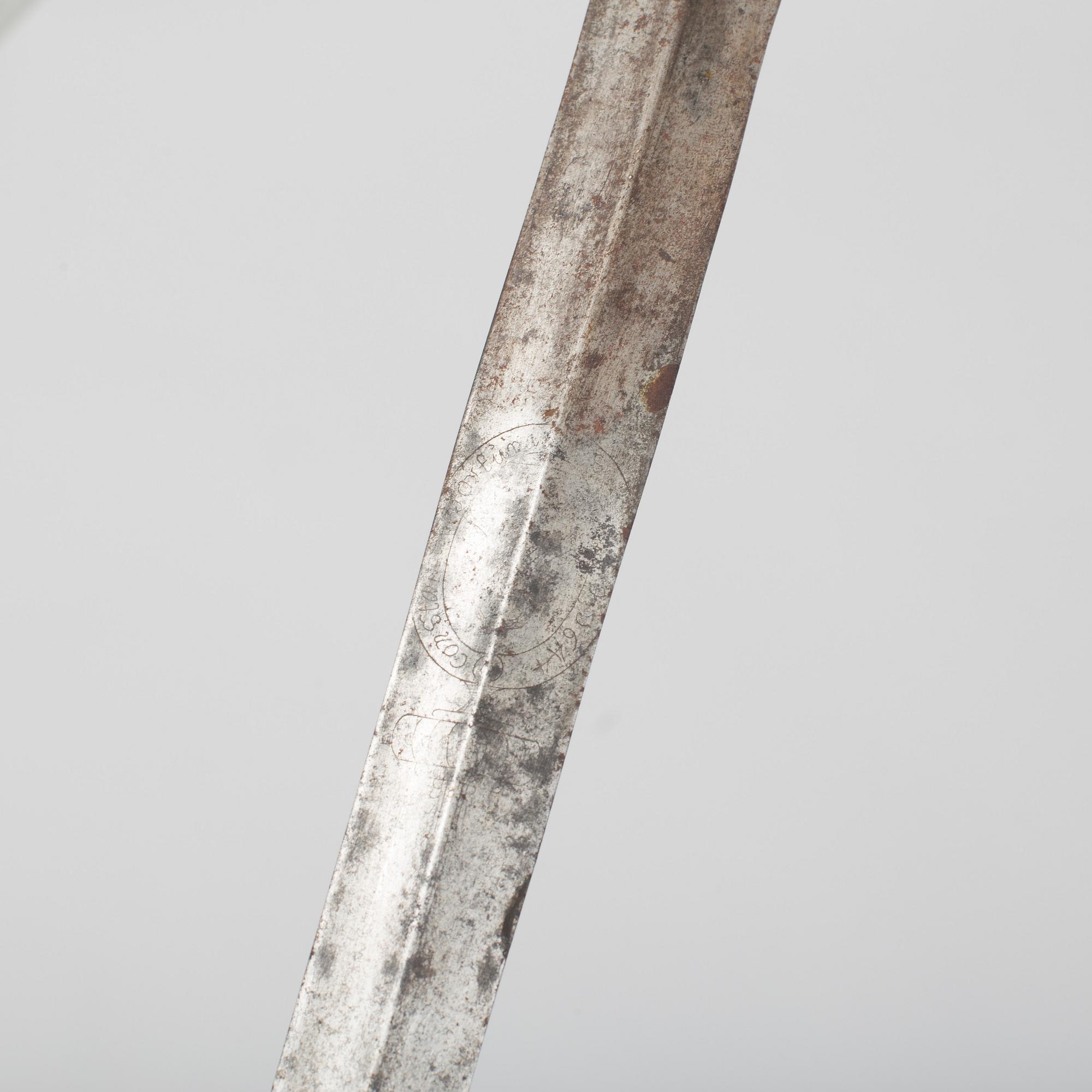 A 17th century sword. Dated 1644.