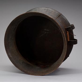 An archaistic bronze drum, presumably Song dynasty (960-1279).
