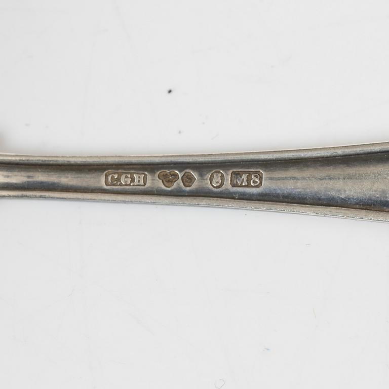 Kaffe-, mocka- och teskedar, 27 st, silver, Norge, Finland och Sverige.