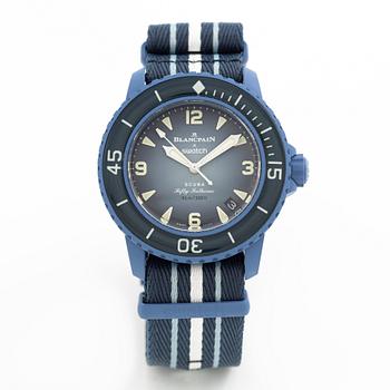 Swatch/Blancpain, Scuba Fifty Fathoms, Atlantic Ocean, wristwatch, 42.3 mm.