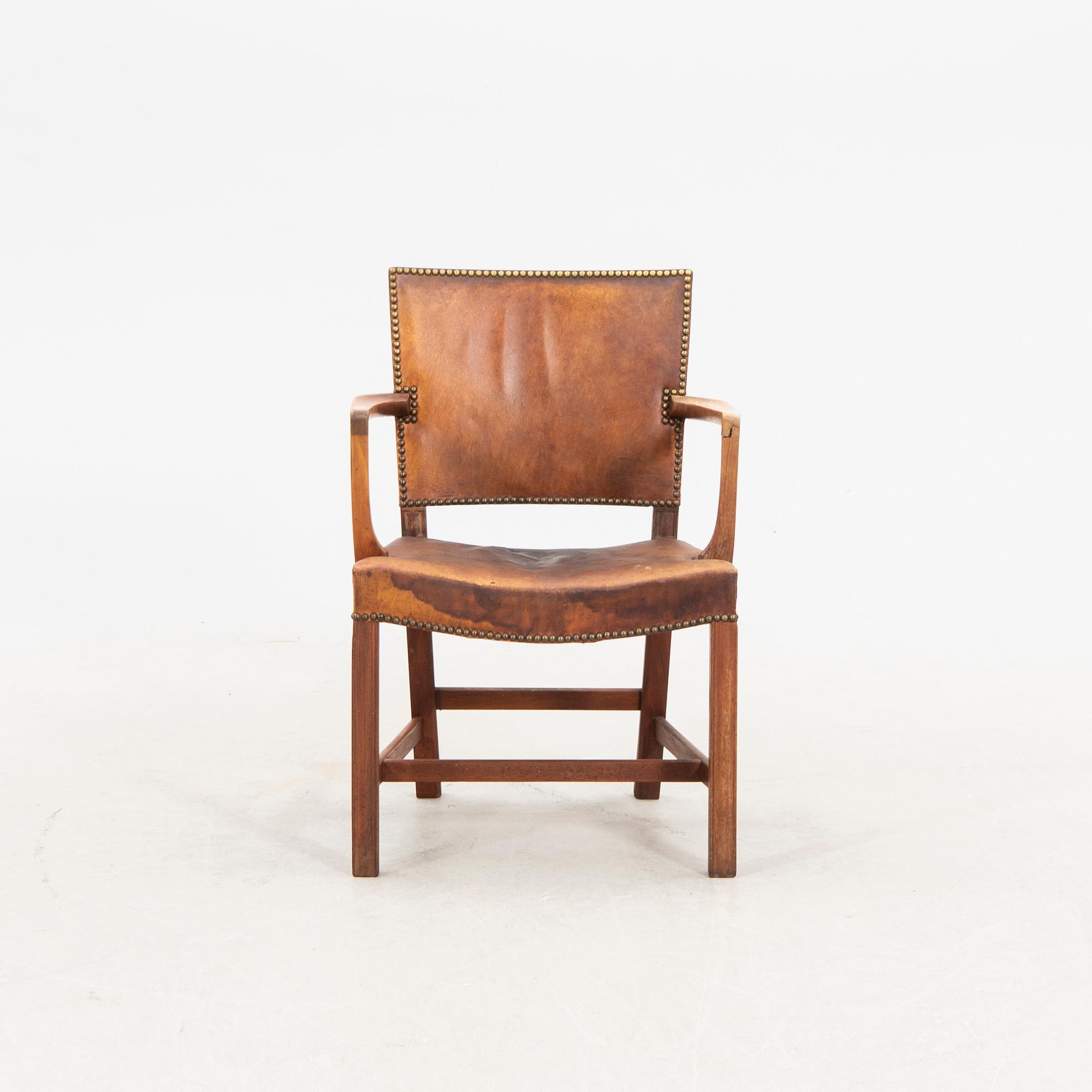 Kaare Klint, a Red chair armchair from Rud Rasmussen Denmark.