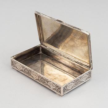 A silver box, probably Persia.