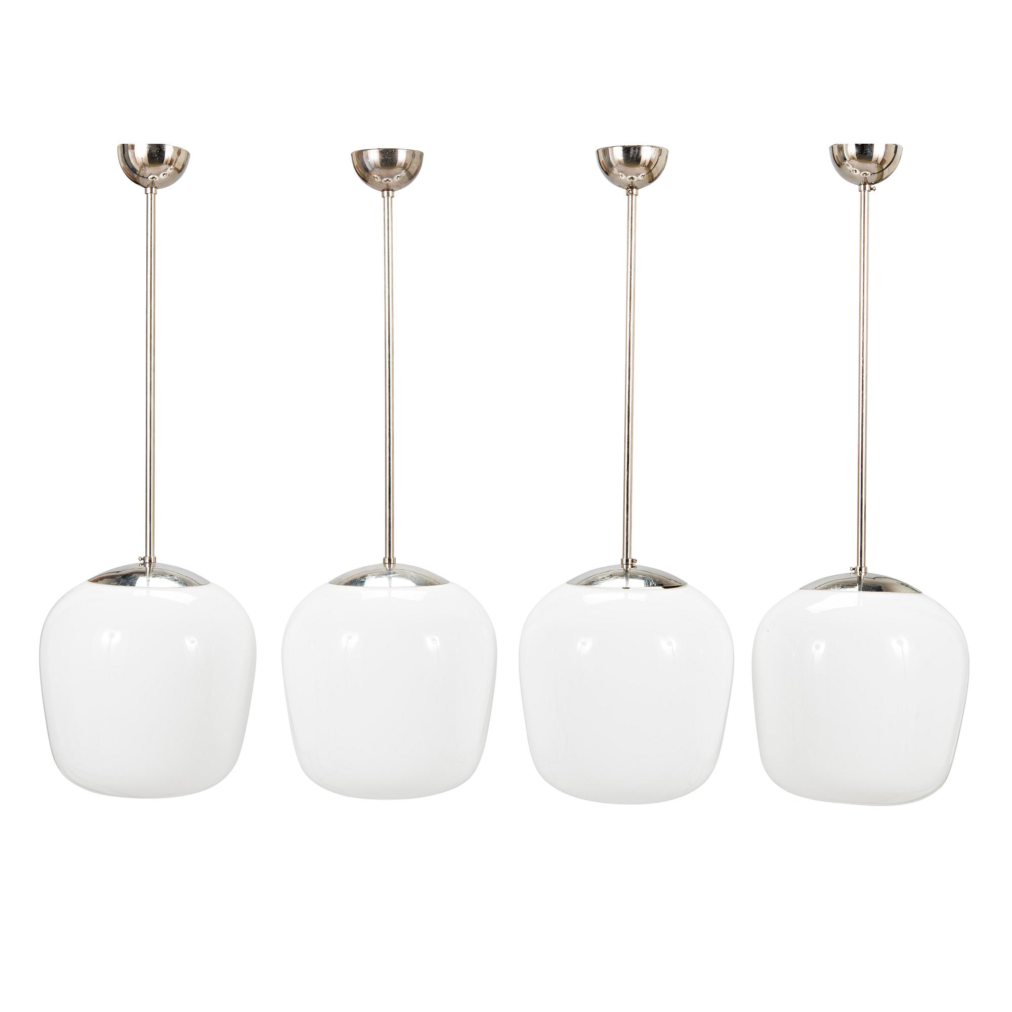 Gunnel Nyman, Four 1940's '1602/81003' pendant lights for Idman.