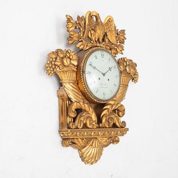 Jacob Kock, wall pendulum clock, Gustavian style, (Royal Clockmaker in Stockholm 1762-1803).