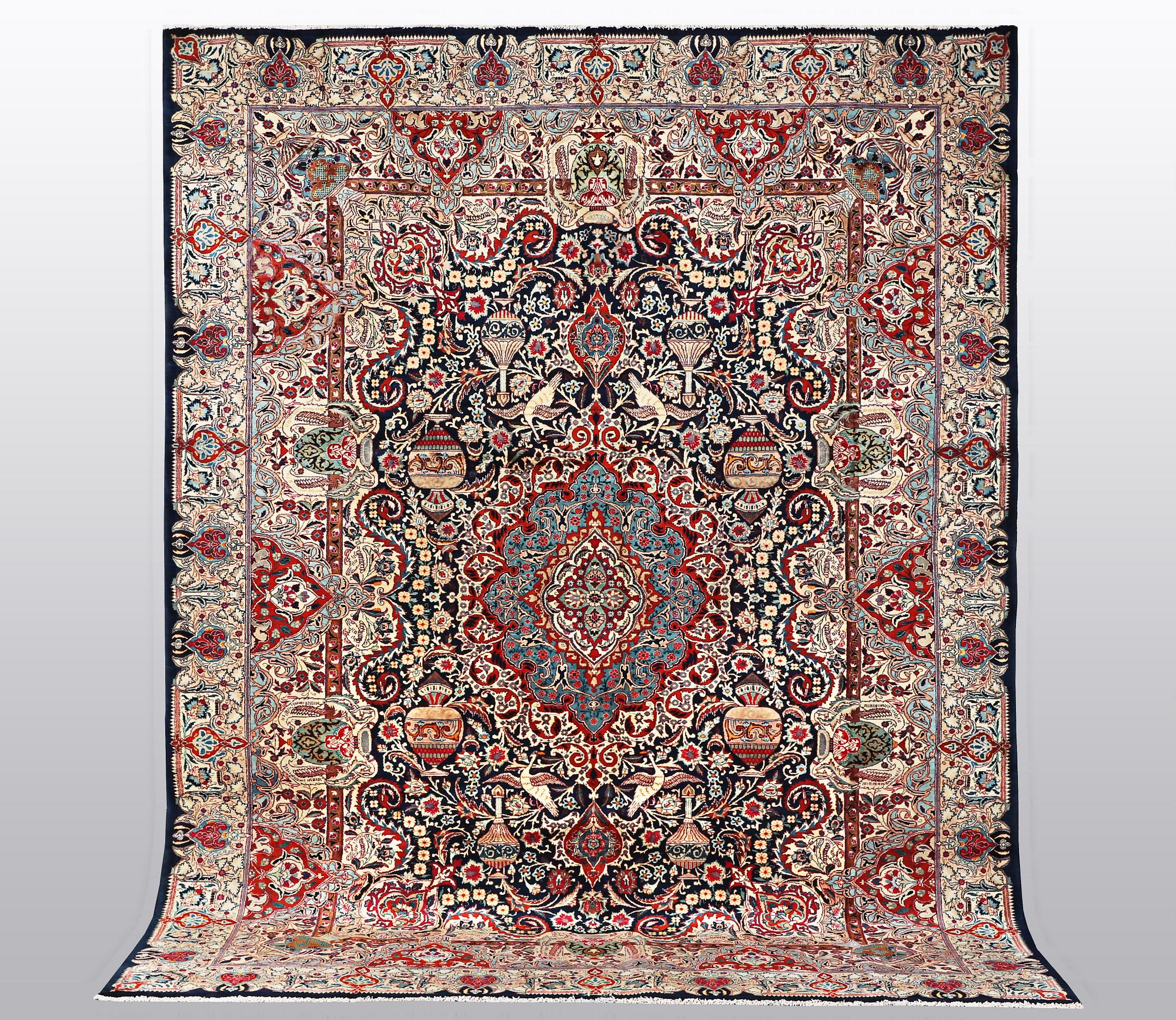 A carpet, Kashmar, ca 395 x 298 cm.