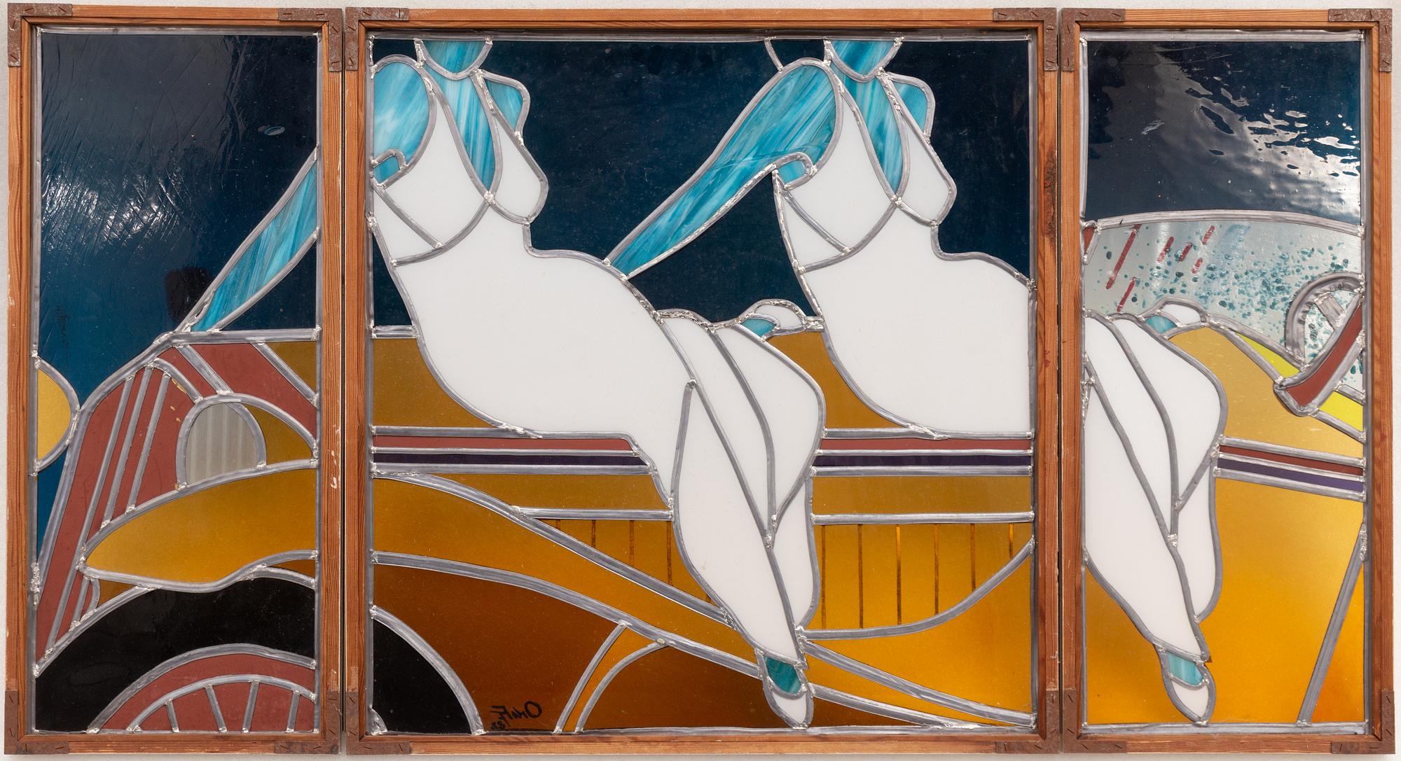 Leaded glass.