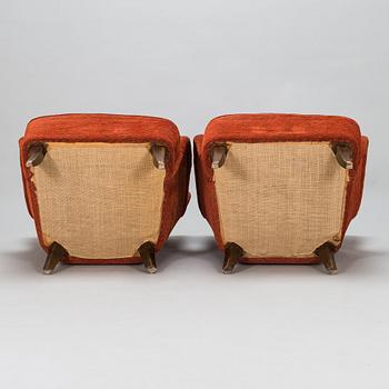 Ilmari Lappalainen, a pair of 1950's 'Laila' armchairs for Asko, Finland.