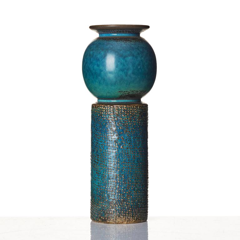 Stig Lindberg, a stoneware vase, Gustavsberg Studio, Sweden, 1964.