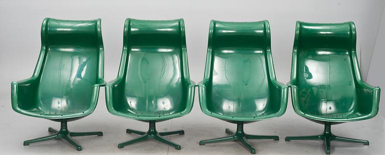 FÅTÖLJER, 4 st, "Galaxy", Alf Svensson och Yngve Sandström för DUX.