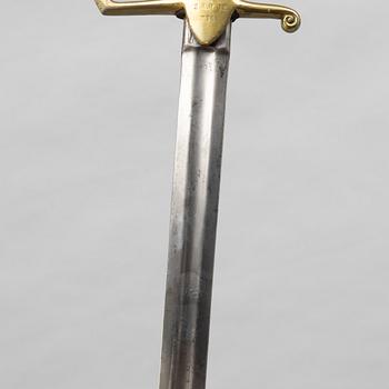 Sabel, svensk, m/1889 för artilleriet, med balja.