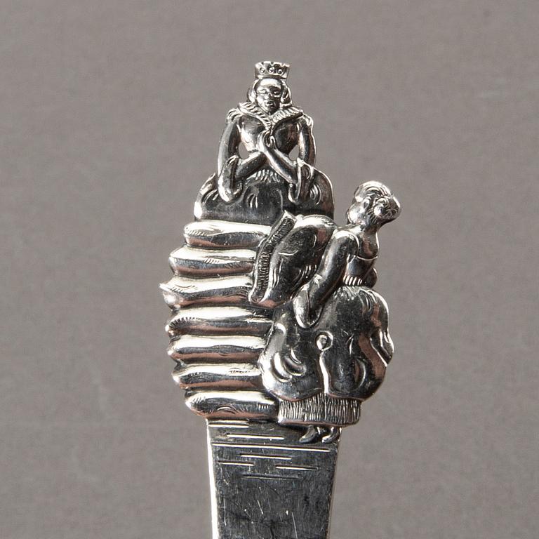 CUTLERY, 33 pcs, silver, H C Andersen motifs, Denmark mid 20th century, 631g.