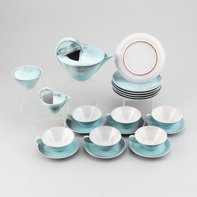 A 15-piece ceramic tea/coffee service, signed Tokio, second half of the 20th Century.