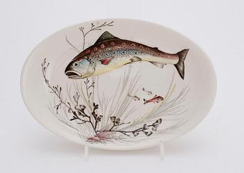 FISKSERVIS, 16 delar, flintgods, Johnson Bros, England.