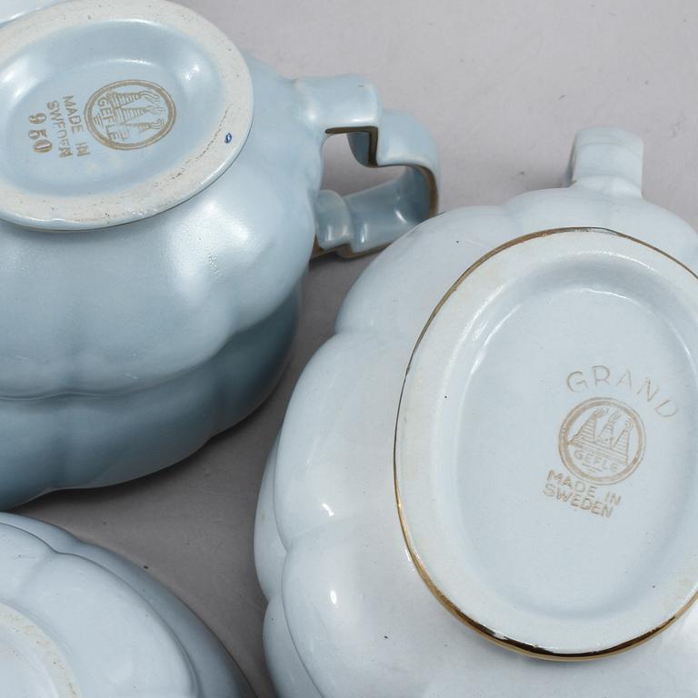 TESERVIS, 23 delar, flintgods, "Grand", Arthur Percy, Gefle samt Upsala-Ekeby, modellen formgiven 1930.