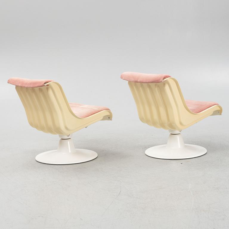 Yrjö Kukkapuro, a pair of 'C-Saturnus' lounge chairs, Haimi, end of the 1970's.