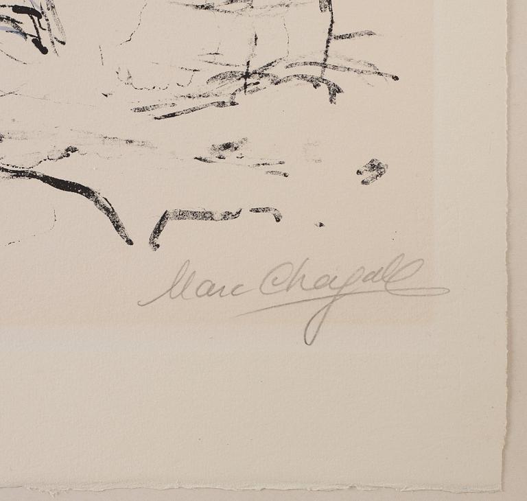 MARC CHAGALL, färglitografi, 1964, signerad med blyerts och numrerad 6/50.