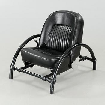 "Rover chair" by Ron Arad, One Off Ltd, London, 1980s.