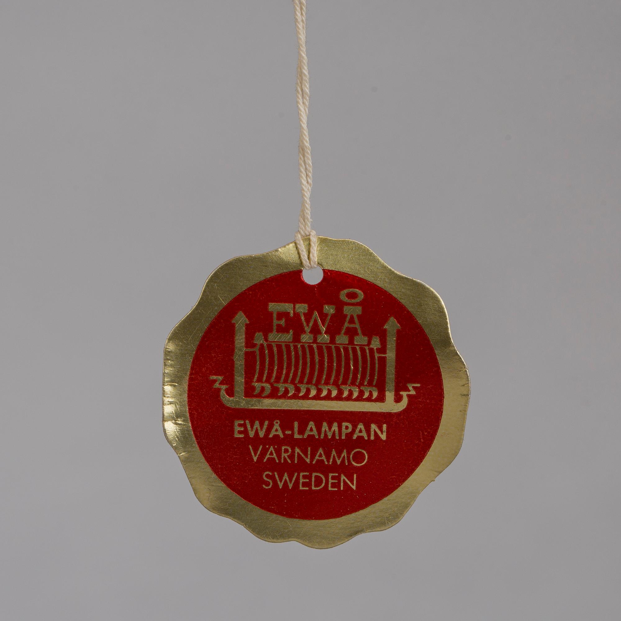 AN EWÅ TABLE LAMP, from the second half of the 20th century.