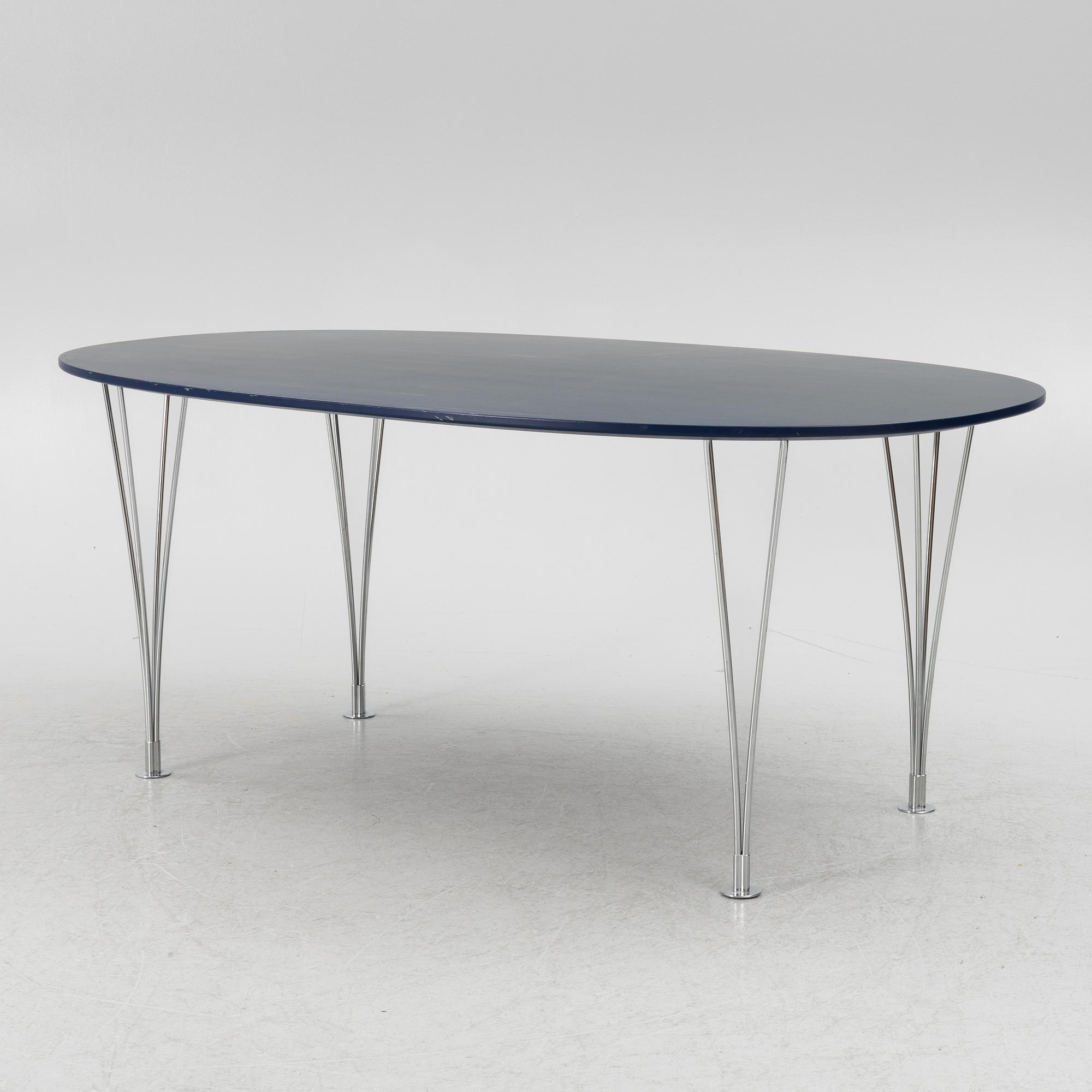 Bruno Mathsson & Piet Hein, a 'Superellipse' dining table, Bruno Mathsson International, Värnamo.