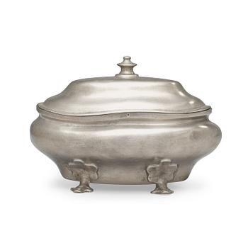 1643. A pewter wafer box by J B Sundberg 1786.