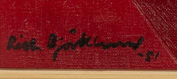 RICHARD BJÖRKLUND, a signed and dated oil on canvas.