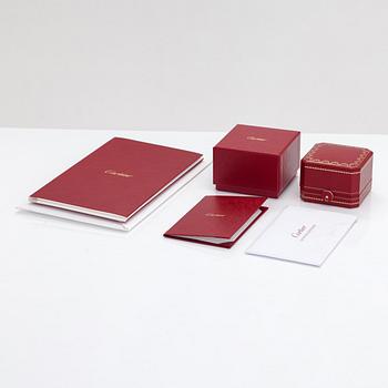 Cartier, a platinum ring with a diamond ca. 0.53 ct. Marked Cartier, FIK691 58. With certificate.