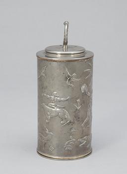 A Nils Fougstedt pewter jar with cover, Svenskt Tenn, Stockholm 1932.