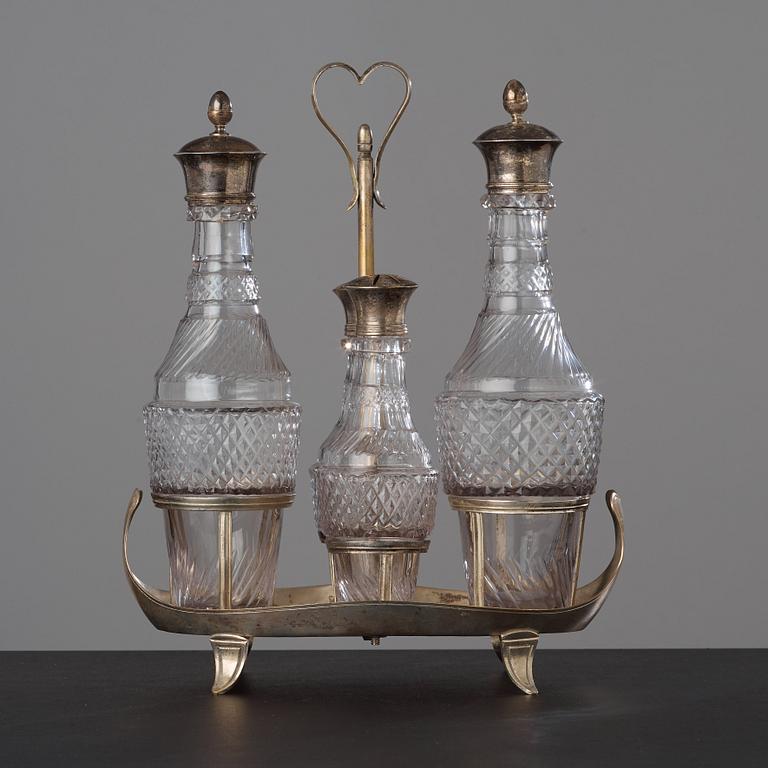 A late Gustavian cruet-set, early 19th century.