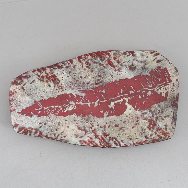 W.A.Bolin, unikt specialbeställt fat, emalj, 1960-tal.