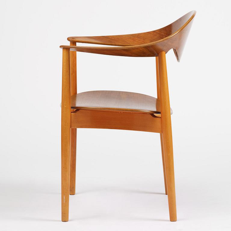 Ejner Larsen & Aksel Bender Madsen, a "Metropolitan" chair, Fritz Hansen, Denmark, 1950s.