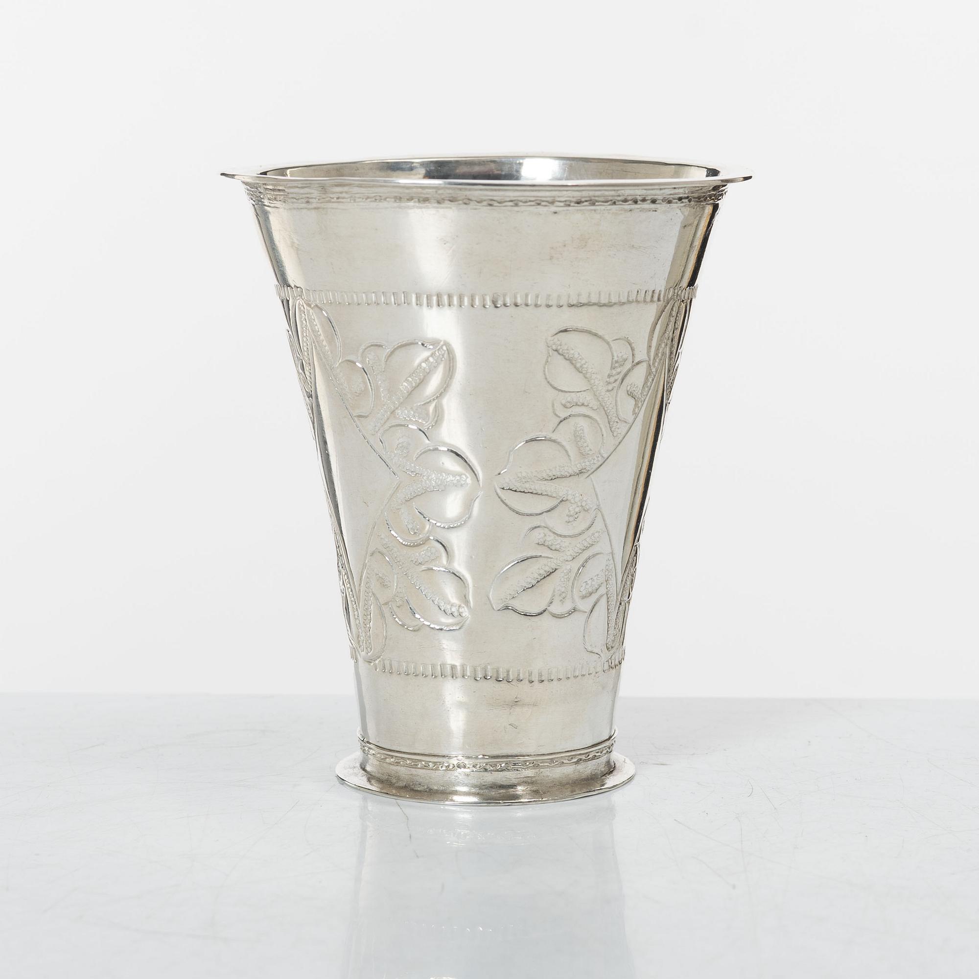 A Swedish silver beaker, mark of Petter Röding, Varberg 1752.