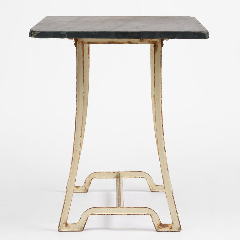 Carl Hörvik, a garden furniture set, a table and four chairs, possibly produced by Thulins vagnfabrik, Skillingaryd, Sweden.