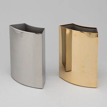 ANN WÅHLSTRÖM, two vases, Cultura Metal, Sweden.