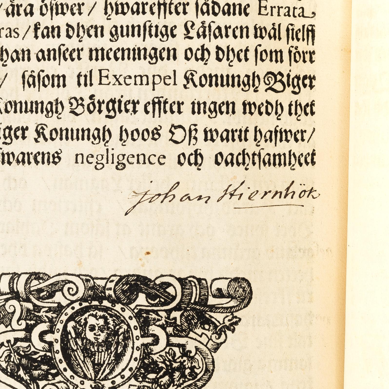 A Swedish law book from 1666 with the rare Björkö map.
