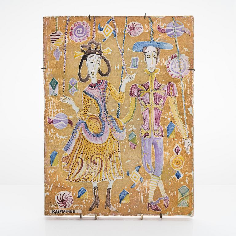 Birger Kaipiainen, A stoneware relief signed Kaipiainen.