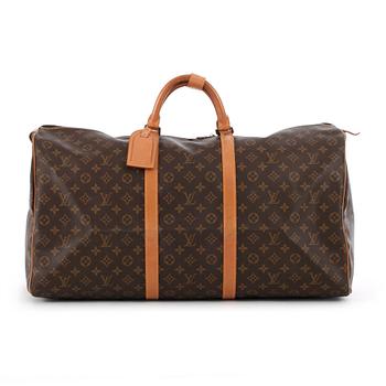 LOUIS VUITTON, a monogram canvas weekend bag, "Keepall 60", 1986.