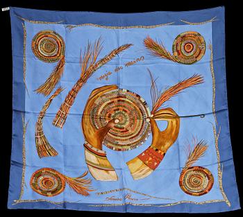 SCARF, siden, "Magie des Mains", design Jeremiah Jacob Kuany, Hermes.