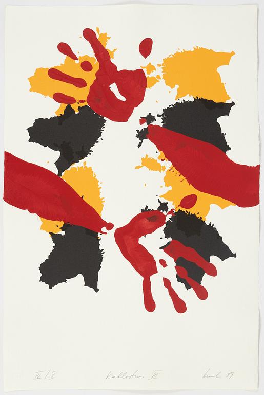 Raul Meel, portfolio with 6 silkscreen in colours, 1989, signed IV/X.