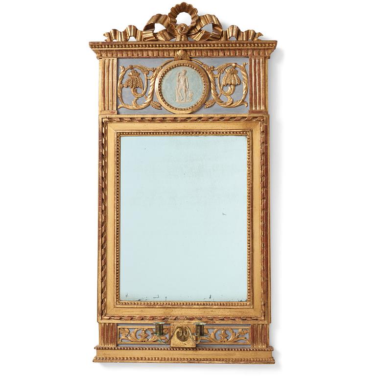 SPEGELLAMPETT, för två ljus, 1700-talets slut, Gustaviansk.