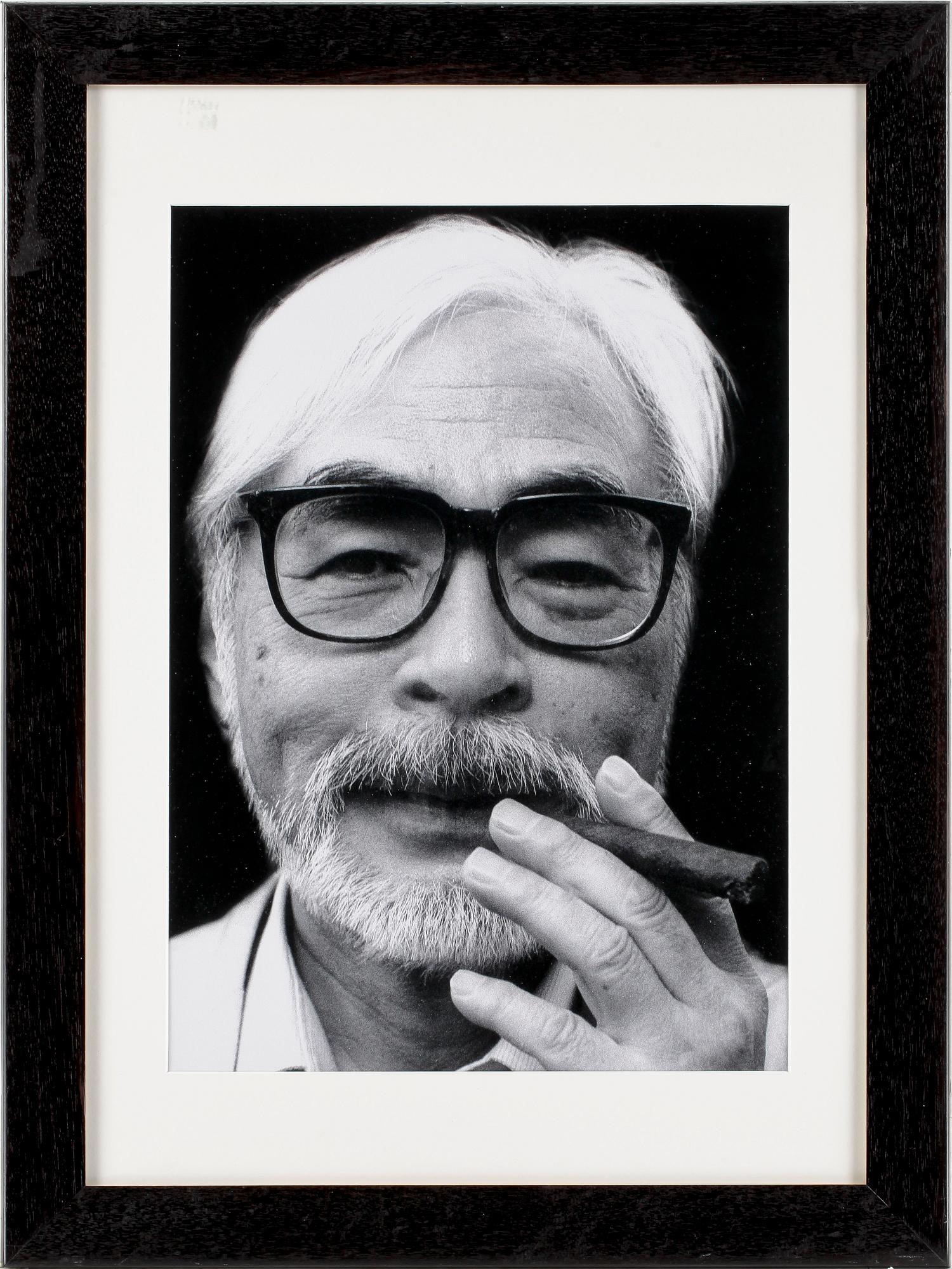 LEIF-ERIK NYGÅRDS, fotografi, one of a kind print, "Hayao Miyazaki", signerad a tergo.