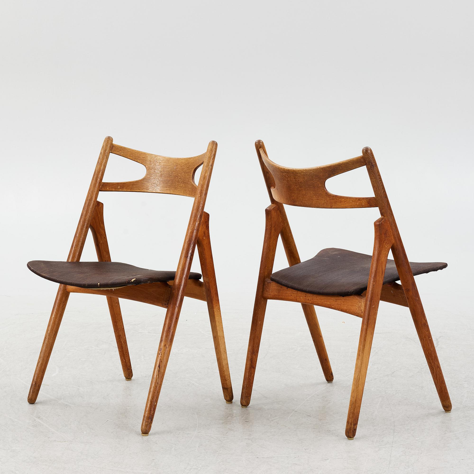 Hans J. Wegner, Six model CH-29 chairs Carl Hansen & Søn, mid-20th century.