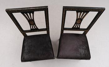 STOLAR, 1 par, gustaviansk stil, 1900-talets första hälft.
