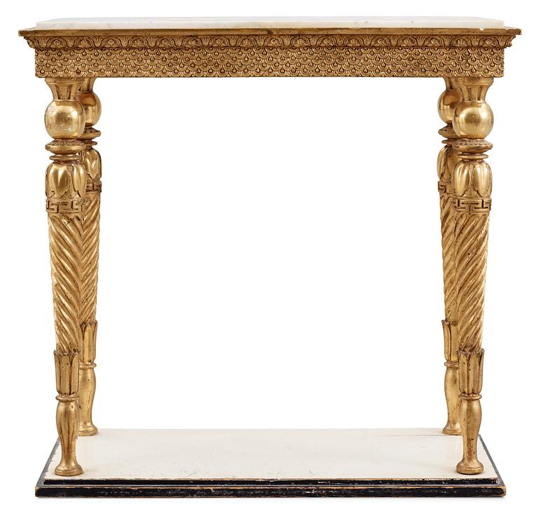 A late Gustavian early 19th century console table.