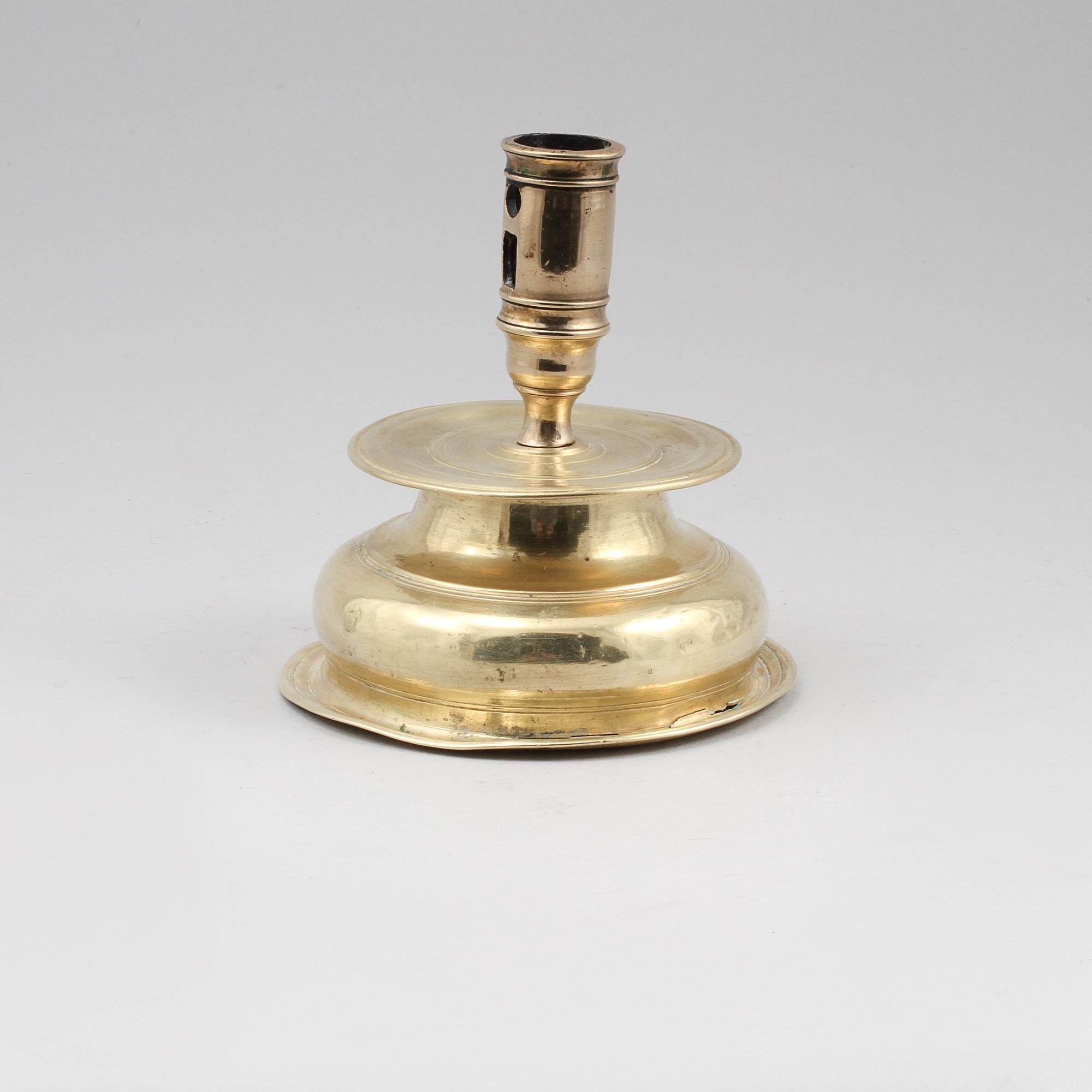 LJUSSTAKE, mässing, barock, 1600-tal.