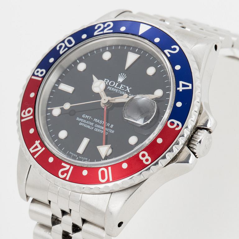 ROLEX, GMT-Master II, "Fat Lady", wristwatch, 40 mm.