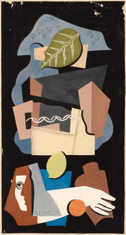 Erik Olson, "Pyramid mot svart"  (Pyramid on black).