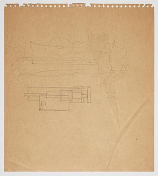 GÖSTA ADRIAN-NILSSON, sketchpad, 1920/30's, by the artist's own hand inscribed GAN with indian ink on the cover.