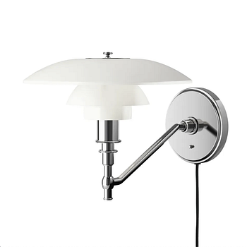 Poul Henningsen, vägglampa PH 3/2 för Lous Poulsen Danmark.
