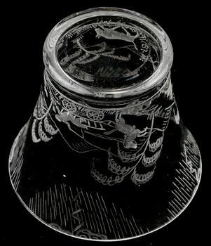 SKÅL, glas, "Åskväder", Edward Hald, Orrefors.